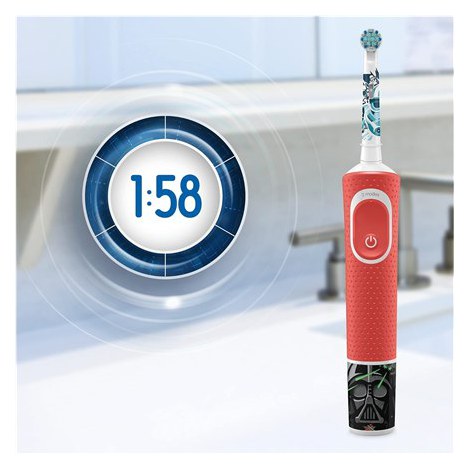 Oral-B | Electric Toothbrush with Disney Stickers | D100 Star Wars | Rechargeable | For kids | Number of brush heads included 2 - 4